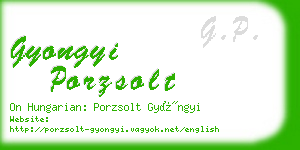 gyongyi porzsolt business card